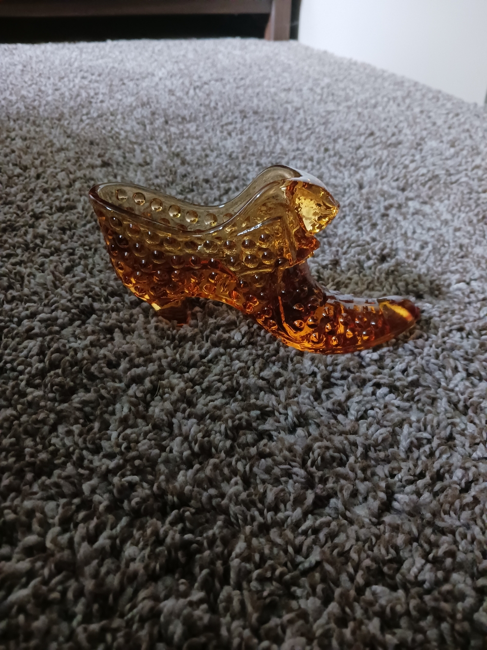 Vintage Fenton Amber Glass  Art Decor